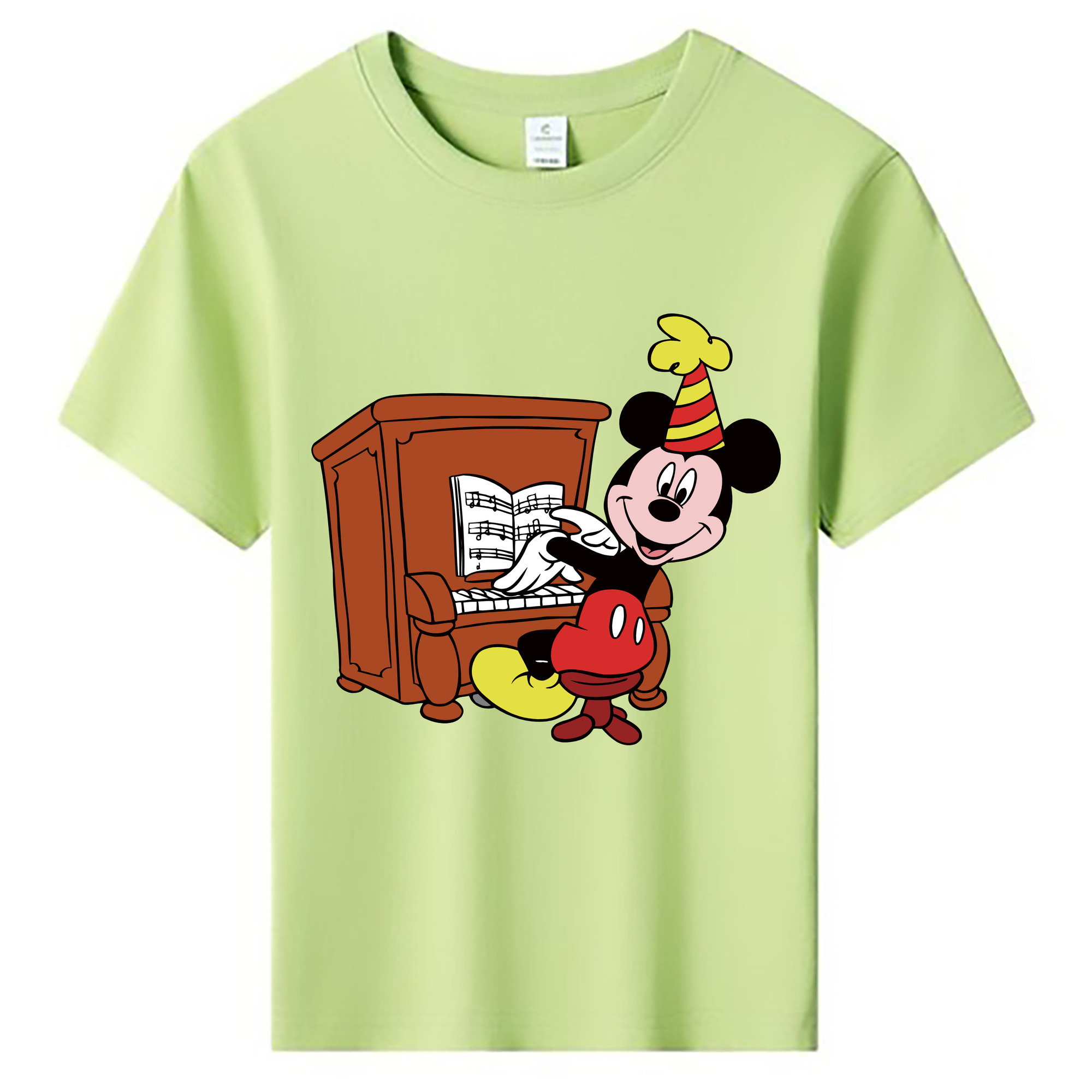 ミッキーマウス Mickey Mouse 綿100％キッズTシャツ（フロントプリント）